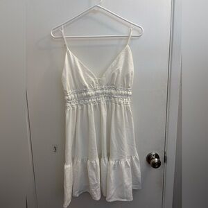 Inspired Hearts White Summer Dress w/ elastic back